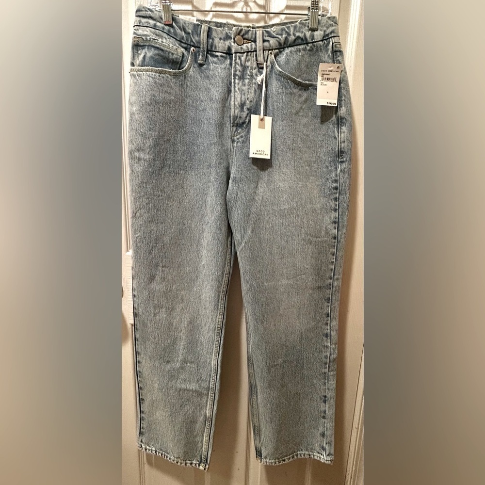NWT GOOD AMERICAN Women's Light Blue Jeans Size 8/29 $149 MSRP